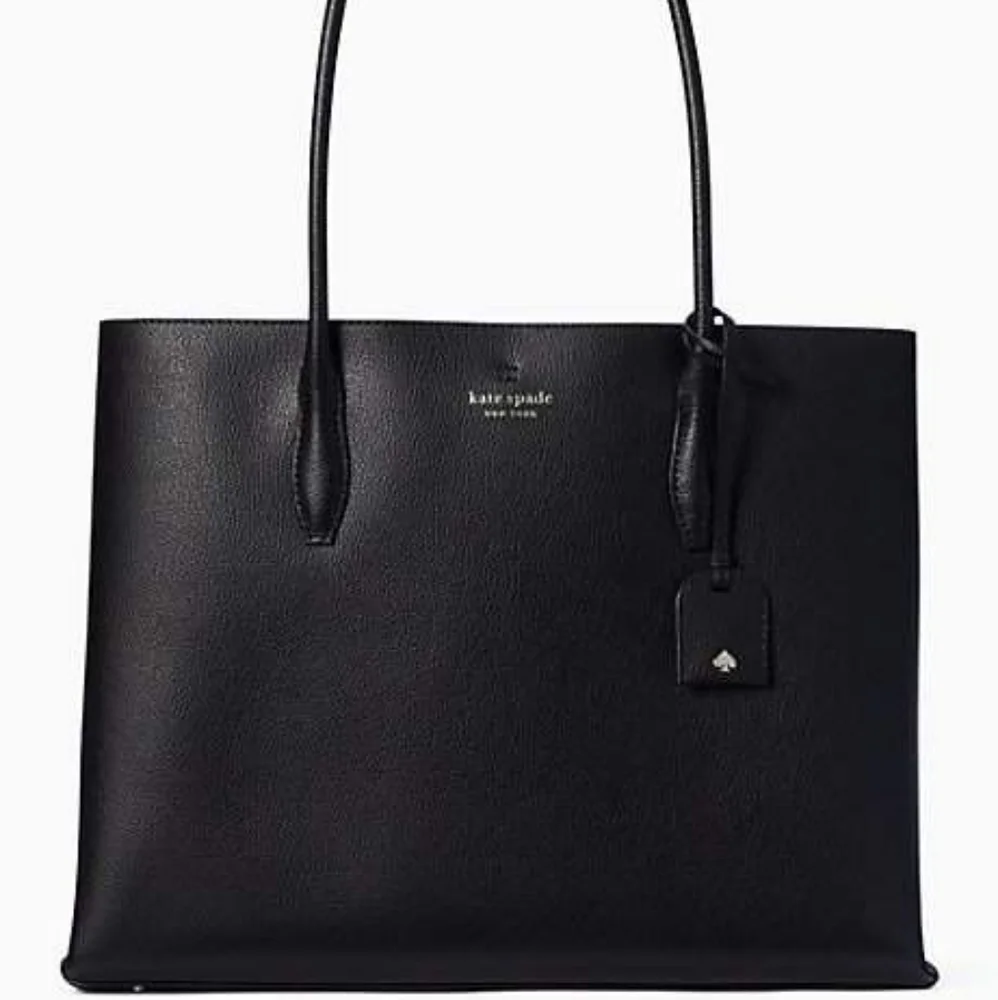 Kate Spade black Leather tote bag size Large New